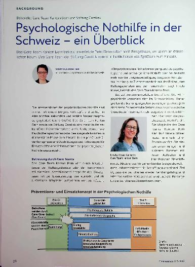 Vorschauseite 1: Psychologische Nothilfe in der Schweiz - ein Überblick