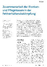 Vorschauseite 1: Zusammenarbeit der Krankenund Pflegekassen in der Fehlverhaltensbekämpfung