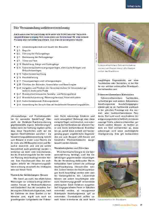Vorschauseite 2: Sichere Durchführung von betrieblichen Veranstaltungen. Alle Jahre wieder ...