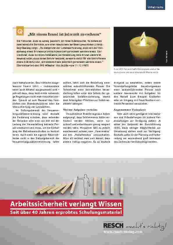 Vorschauseite 4: Sichere Durchführung von betrieblichen Veranstaltungen. Alle Jahre wieder ...