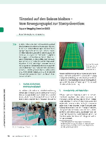 Vorschauseite 1: Tänzelnd auf den Beinen bleiben – Vom Bewegungsspiel zur Sturzprävention Square Stepping Exercise (SSE)