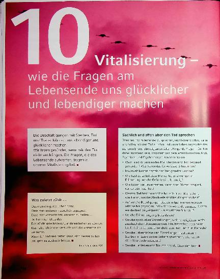 Vorschauseite 1: 10 Vitalisierung-wie die Fragen am lebensende uns glücklicher und lebendiger machen