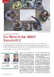 Vorschauseite 1: Zur Reform der DGUV Vorschrift 2.