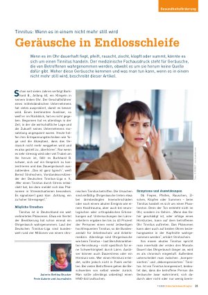 Vorschauseite 1: Tinnitus: Wenn es in einem nicht mehr still wird Geräusche in Endlosschleife