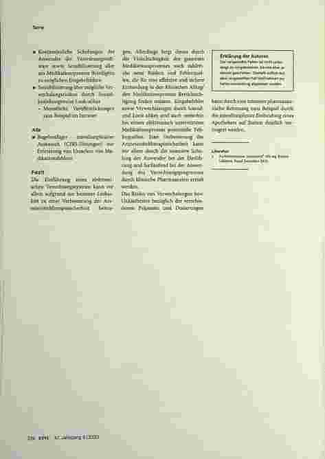 Vorschauseite 2: Eine elektronische Verordnungssoftware allein schützt nicht vor Medikationsfehlern.