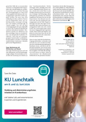 Vorschauseite 3: Die Jahrhundertreform der Krankenhäuser überleben Krankenhäuser vor Ort müssen frühzeitig miteinander sprechen