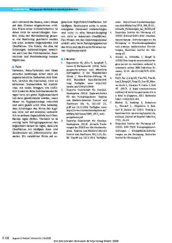 Vorschauseite 5: Reinigung von Oberflächen - Eine mikrobiologische Untersuchung und Bewertung der Reinigung in öffentlichen Bereichen