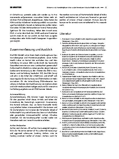 Vorschauseite 4: Interdisziplinäre Lehre an der Pettenkofer School of Public Health