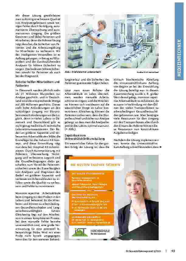 Vorschauseite 2: Die intelligente Versandbox - Hospital 4.0 für klinische Labors