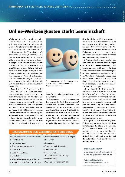 Vorschauseite 1: Online-Werkzeugkasten stärkt Gemeinschaft