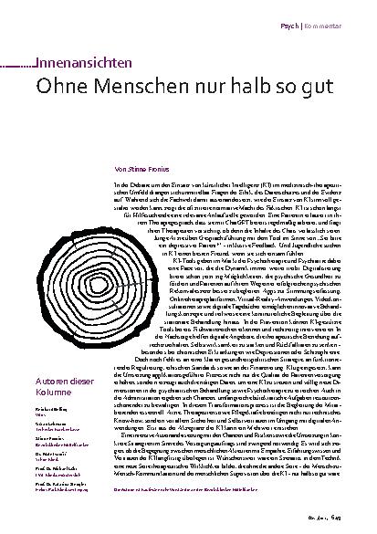 Vorschauseite 1: Innenansichten Ohne Menschen nur halb so gut
