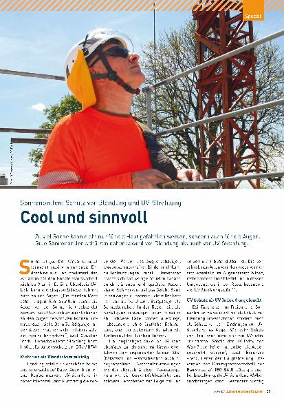 Vorschauseite 1: Sonnenbrillen: Schutz vor Blendung und UV-Strahlung. Cool und sinnvoll.