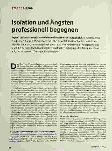 Vorschauseite 1: Isolation und Ängsten professionell begegnen