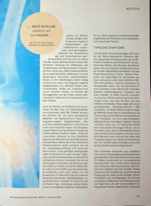 Vorschauseite 2: Fraktur-assoziierte Infektionen Prophylaxe entscheidend