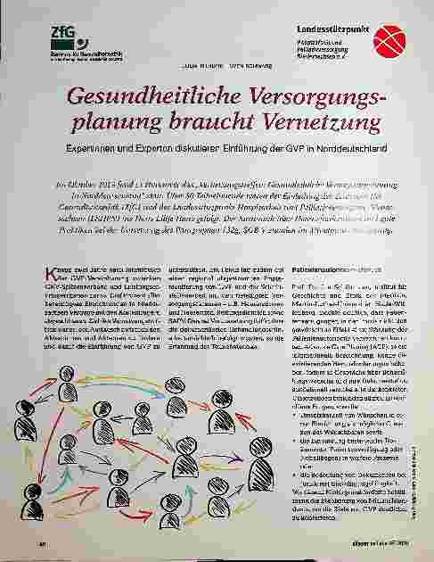 Vorschauseite 1: Gesundheitliche Versorgungsplanung braucht Vernetzung. Expertinnen und Experten diskutieren Einführung der GVP in Norddeutschland.
