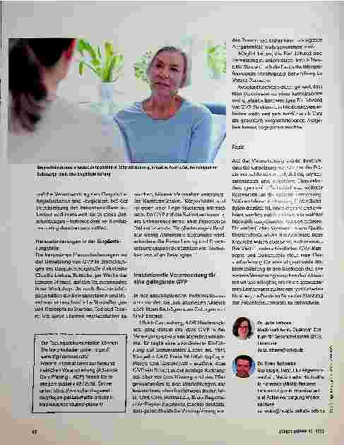 Vorschauseite 3: Gesundheitliche Versorgungsplanung braucht Vernetzung. Expertinnen und Experten diskutieren Einführung der GVP in Norddeutschland.