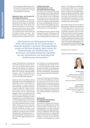 Vorschauseite 3: Von der Bildungsbedarfsanalyse zum Führungskräfteprogramm Erkenntnisse aus dem Klinikum Nürnberg