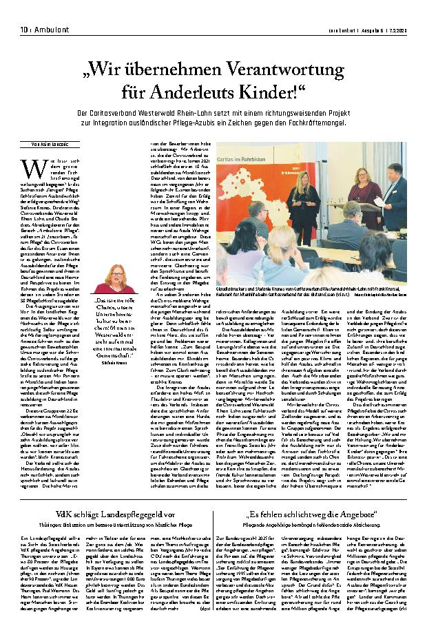 Vorschauseite 1: „Wir übernehmen Verantwortung für Anderleuts Kinder! “