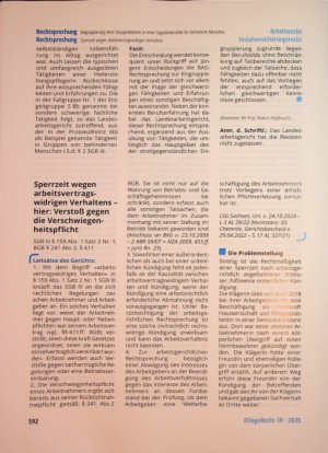 Vorschauseite 1: Sperrzeit wegen arbeitsvertragswidrigen Verhaltens - hier: Verstoß gegen die Verschwiegenheitspflicht