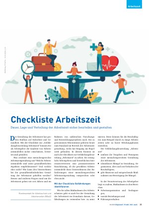 Vorschauseite 1: Checkliste Arbeitszeit