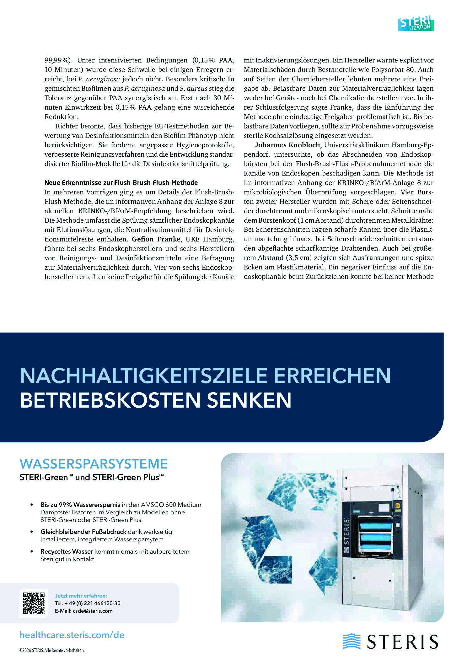 Vorschauseite 2: Medizinprodukte-Aufbereitung beim DGKH-Kongress