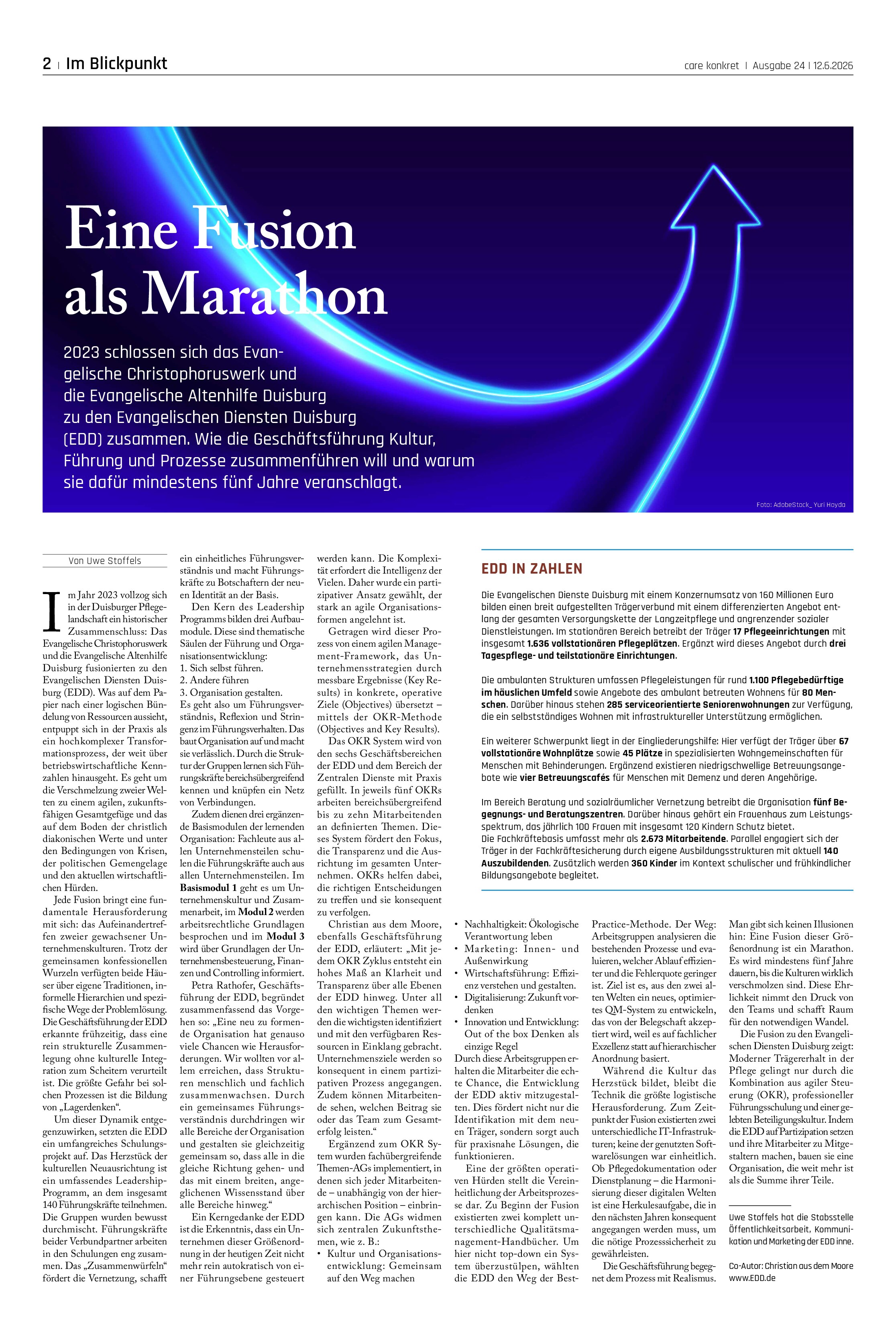 Vorschauseite 1: Eine Fusion als Marathon