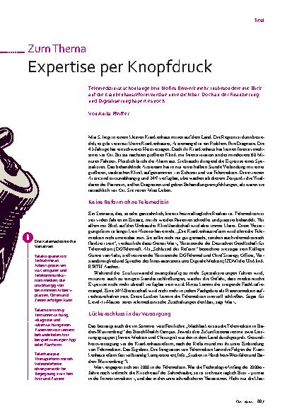 Vorschauseite 1: Expertise per Knopfdruck