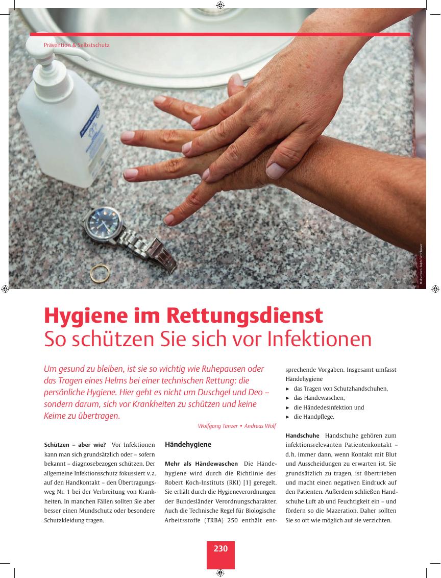 Vorschauseite 1: Hygiene im Rettungsdienst ? So schützen Sie sich vor Infektionen