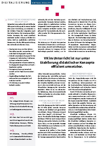 Vorschauseite 3: Virtual Reality im Klassenraum