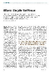 Vorschauseite 1: Bilanz: Ein Jahr Tariftreue