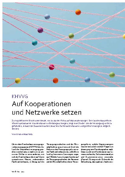 Vorschauseite 1: KVG Auf Kooperationen und Netzwerke setzen
