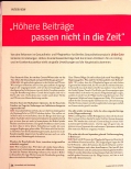 Vorschauseite 1: „Höhere Beiträge passen nicht in die Zeit. “