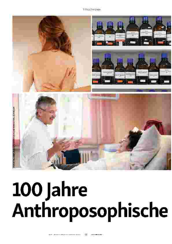 Vorschauseite 2: 100 Jahre Anthroposophische Medizin