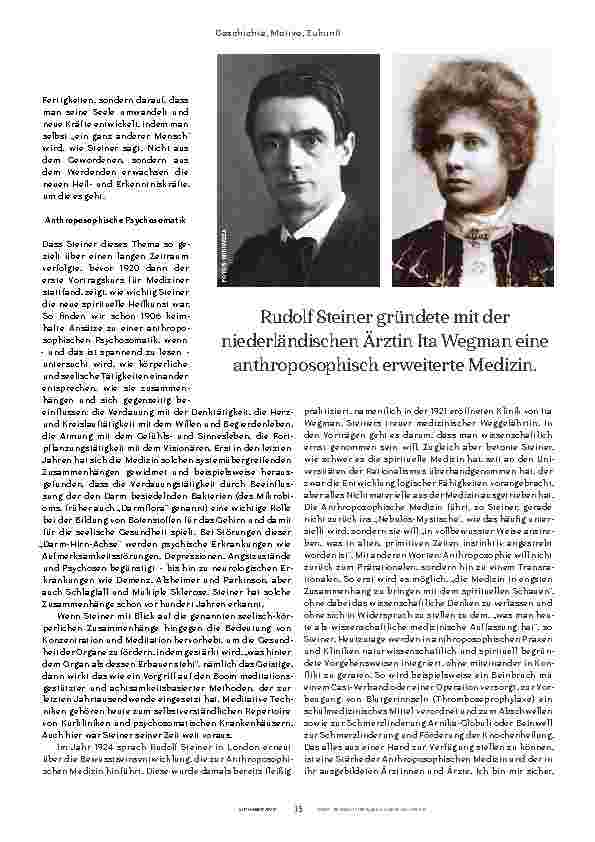 Vorschauseite 5: 100 Jahre Anthroposophische Medizin