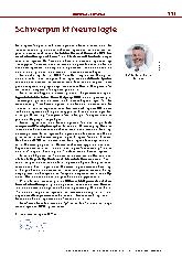 Vorschauseite 1: Schwerpunkt Neurologie