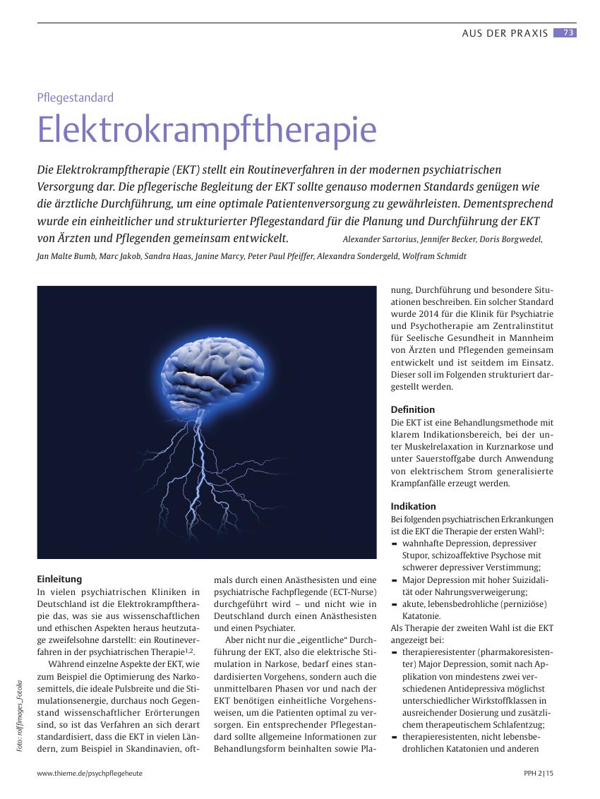 Vorschauseite 1: Elektrokrampftherapie
