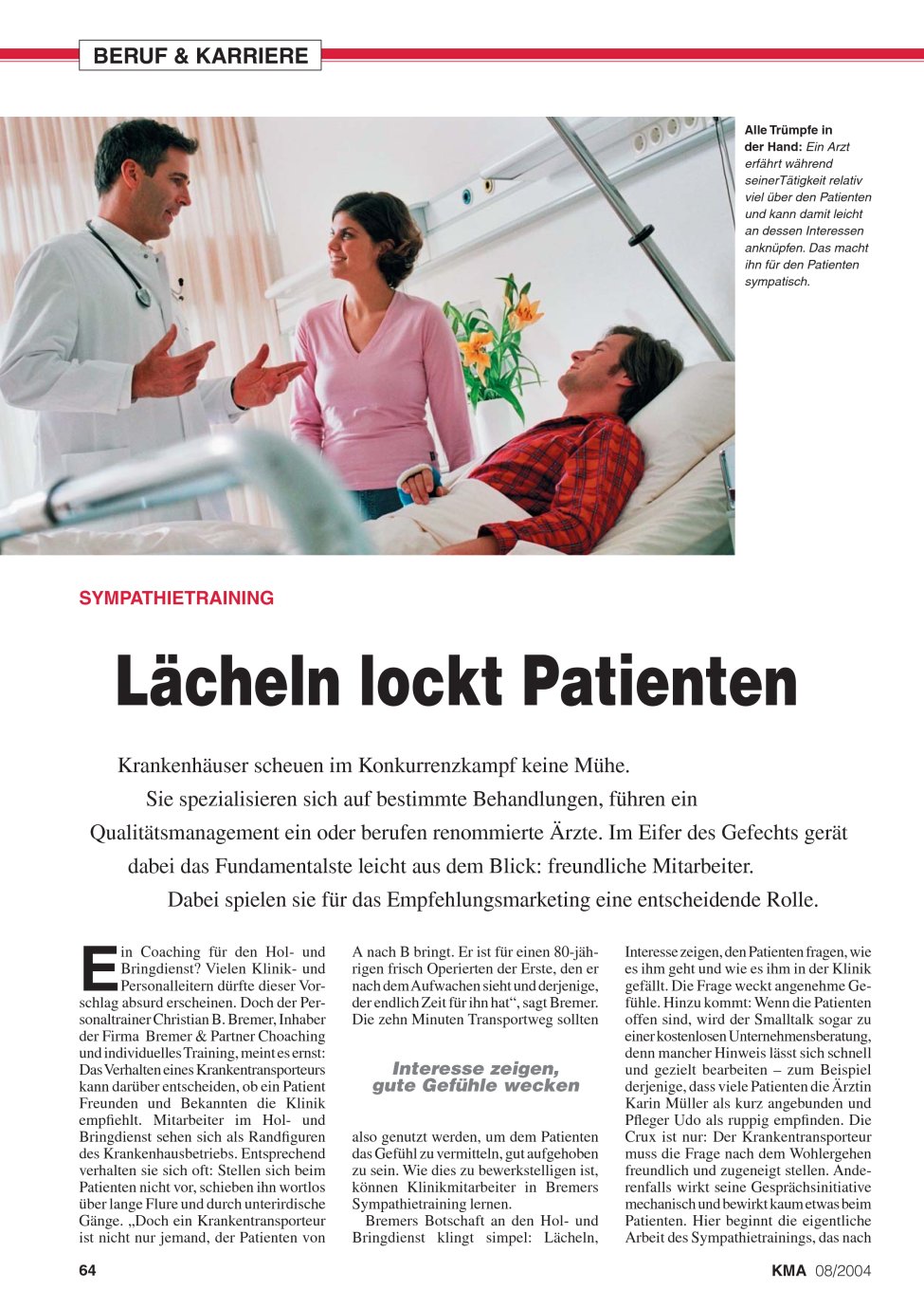 Vorschauseite 1: Lächeln lockt Patienten