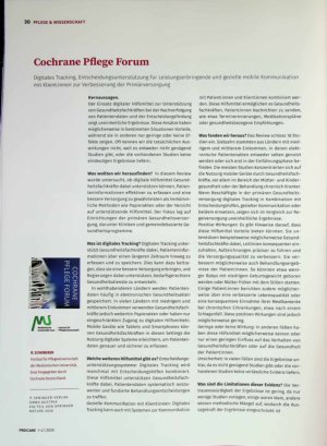 Vorschauseite 1: Cochrane Pflege Forum