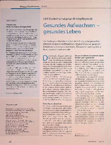 Vorschauseite 3: Ohne das Pflegekompetenzgesetz scheitert jede Reform. Deutschland braucht eine Koalition für die Pflege.