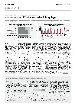 Vorschauseite 1: Corona verstärkt Probleme in der Altenpflege.