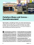 Vorschauseite 1: Zwischen Ghana und Corona – Ausnahmezustand
