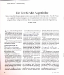 Vorschauseite 1: Ein Test für die Augenhöhe