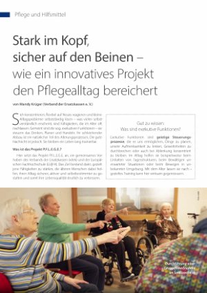 Vorschauseite 1: Stark im Kopf, sicher auf den Beinen - wie ein innovatives Projekt den Pflegealltag bereichert