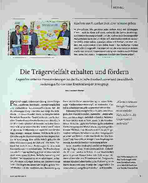 Vorschauseite 1: Die Trägervielfalt erhalten und fördern.