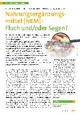 Vorschauseite 1: Nahrungsergänzungsmittel [NEM]: Fluch und/oder Segen?