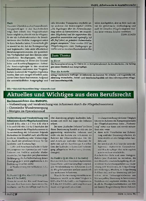 Vorschauseite 5: Personalberechnung in der stationären Langzeitpflege