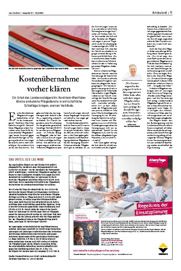 Vorschauseite 1: Kostenübernahme vorher klären