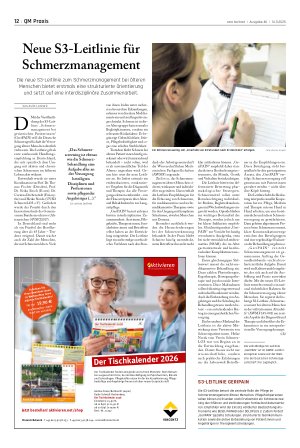 Vorschauseite 1: Neue S3-Leitlinie für Schmerzmanagement