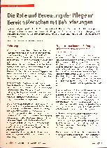 Vorschauseite 1: Die Rolle und Bedeutung der Pflege im Bereich Menschen mit Behinderungen