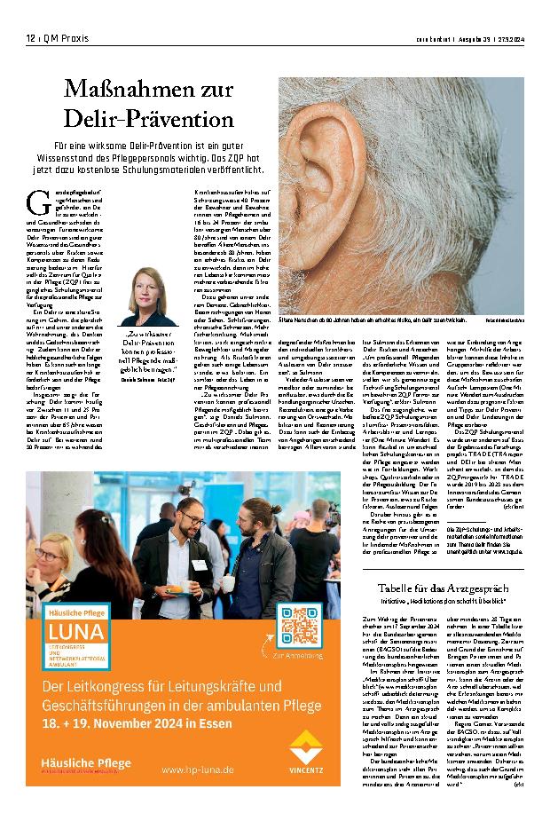 Vorschauseite 1: Maßnahmen zur Delirprävention